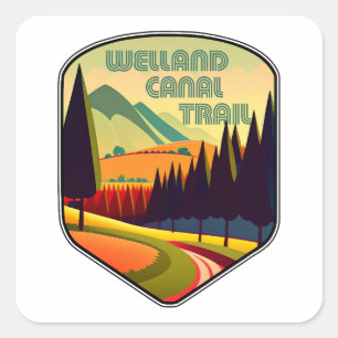 Welland Canal Trail Ontario Canada Colors Square Sticker