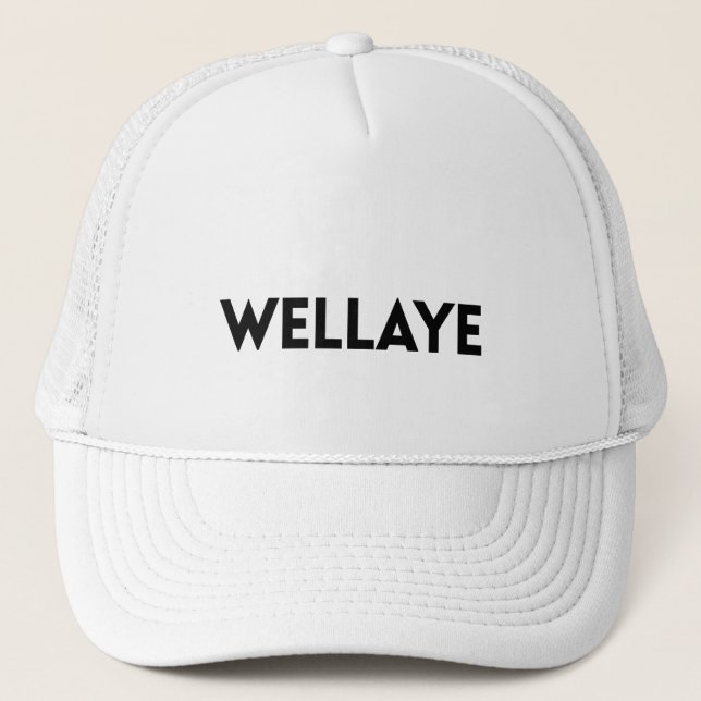 Wellaye Logo Black Trucker Hat (Front)