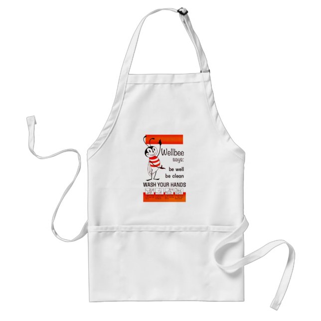 Wellbee CDC WASH YOUR HANDS Advertisement Poster Standard Apron (Front)