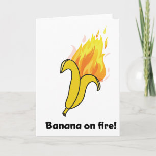 Wellcoda Banana On Fire Happy New Year Holiday Card