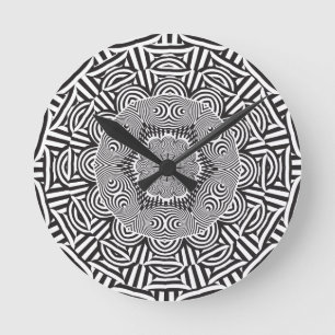 Wellcoda Indian Style Illusion Optical Round Clock