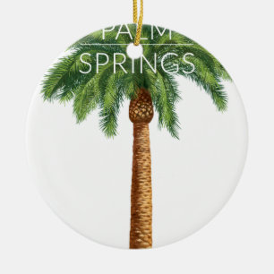 Wellcoda Palm Springs Holiday Summer Fun Ceramic Ornament