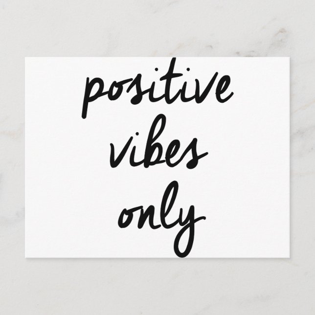 Wellcoda Positive Vibes Only UK Positivity Postcard (Front)