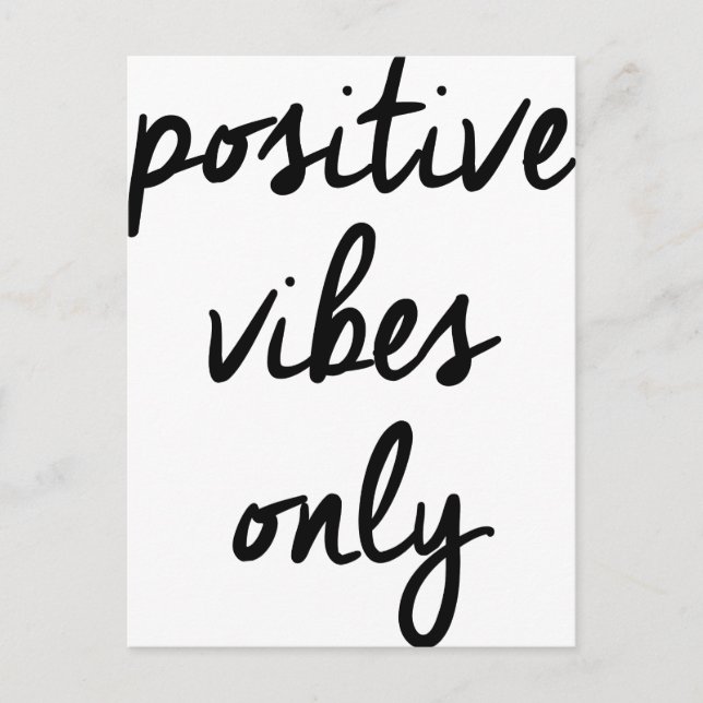 Wellcoda Positive Vibes Only UK Positivity Postcard (Front)