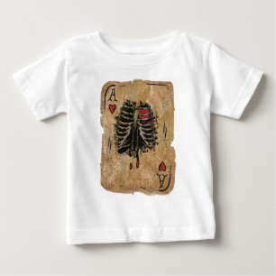 Wellcoda Skeleton Ace Hearts Ribcage Card Baby T-Shirt