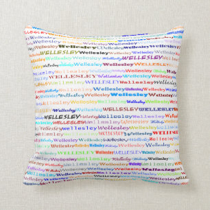 Wellesley Text Design II Throw Pillow
