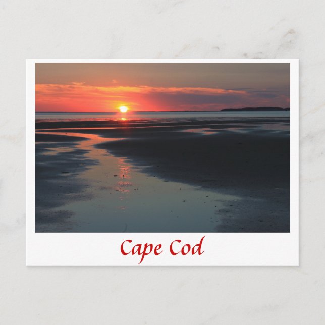 Wellfleet Bay sunset, Cape Cod Postcard (Front)