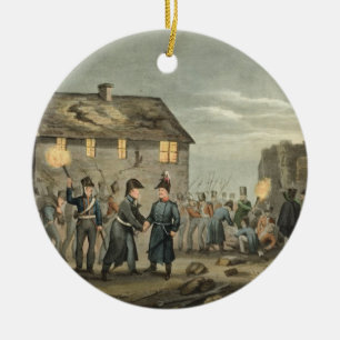 Wellington and Blucher Meeting by Accident at the Ceramic Tree Decoration