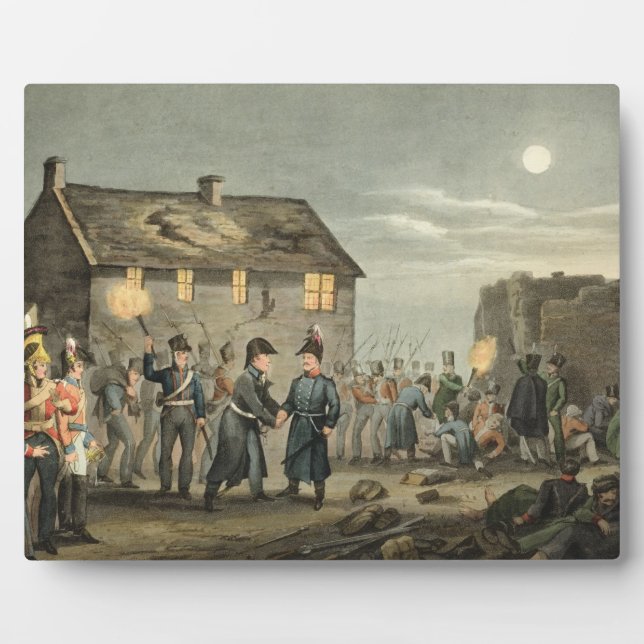 Wellington and Blucher Meeting by Accident at the Plaque (Front)