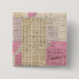 Wellington, Beaumont, Brainar,d and Benton, Kansas 15 Cm Square Badge