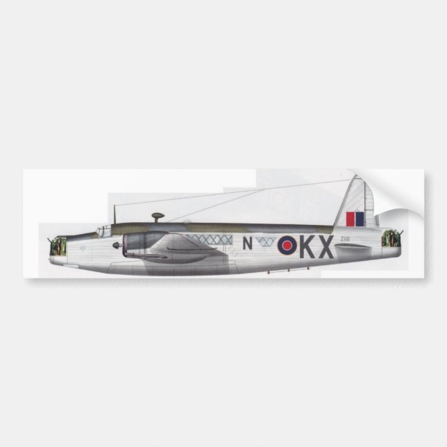 wellington british bomber bumper sticker (Front)