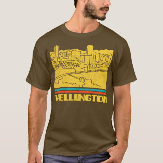 Wellington City New Zealand Gift Silhouette Skylin T-Shirt