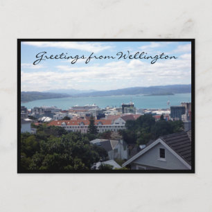 wellington harbour greetings postcard
