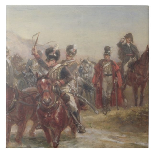 Wellington in Spain (oil on panel) (pair of 124470 Ceramic Tile (Front)