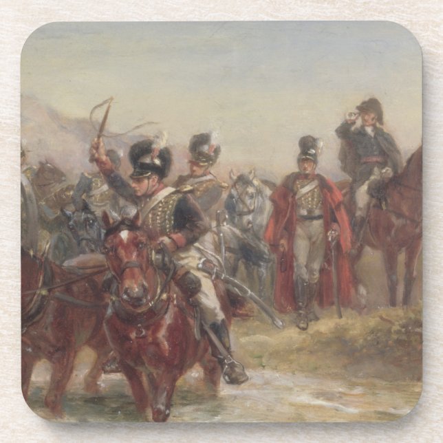 Wellington in Spain (oil on panel) (pair of 124470 Coaster (Front)
