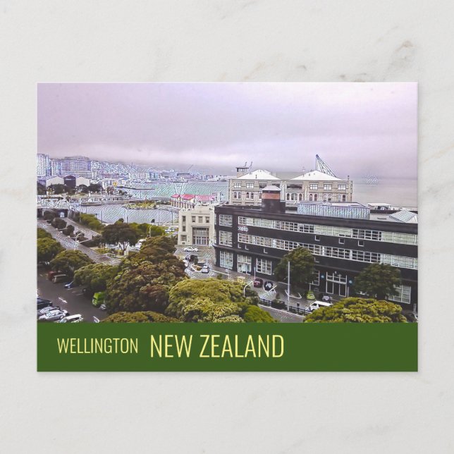 Wellington New Zealand capital city travel Postcard (Front)