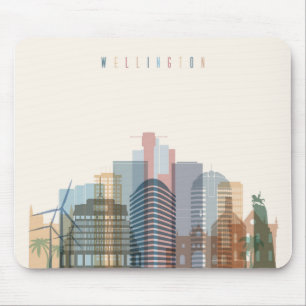 Wellington, New Zealand City Skyline Mouse Pad