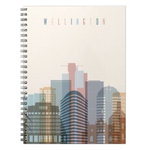 Wellington, New Zealand City Skyline Notebook