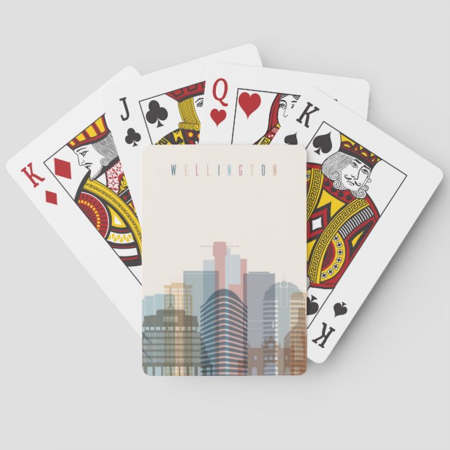 Wellington, New Zealand | City Skyline Playing Cards (Back)