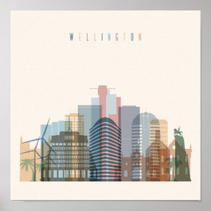Wellington, New Zealand   City Skyline Poster