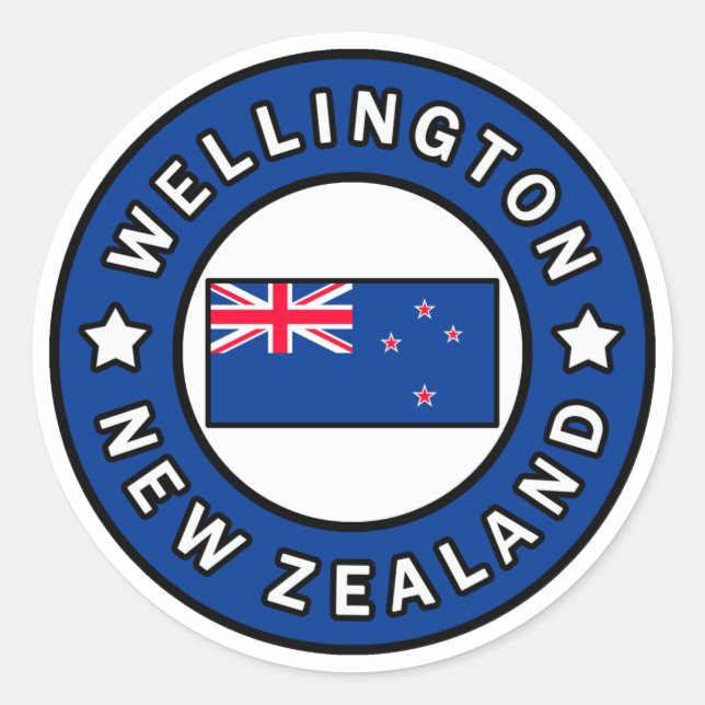Wellington New Zealand Classic Round Sticker (Front)