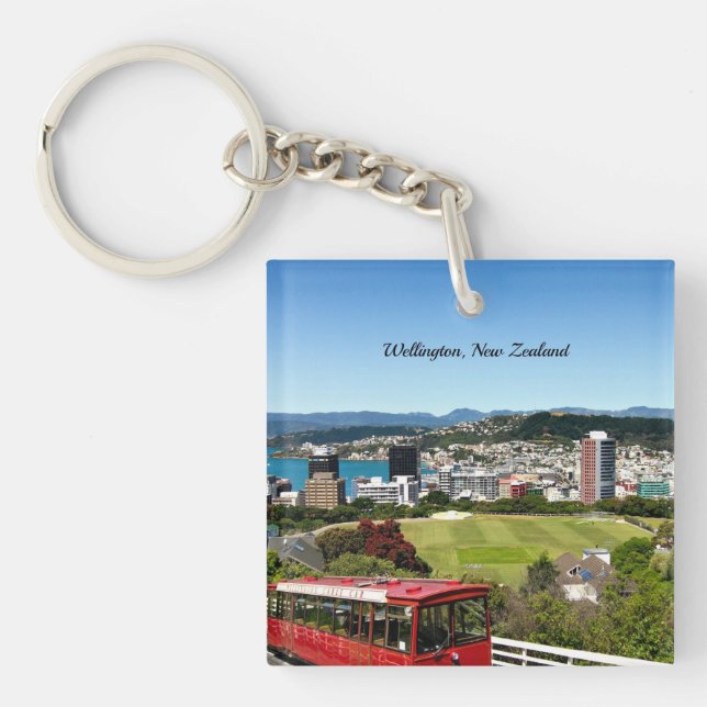 Wellington, New Zealand Key Ring (Front)