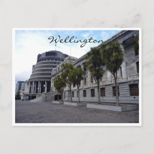 wellington parliament buildings postcard