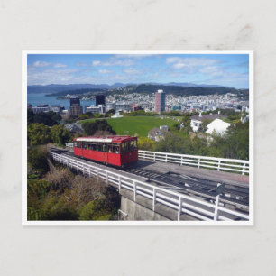 wellington red cable car postcard