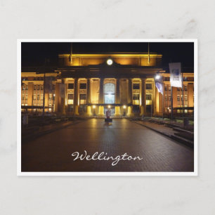 wellington train station postcard