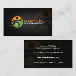 Wellness and Nutrition Coach Business Card