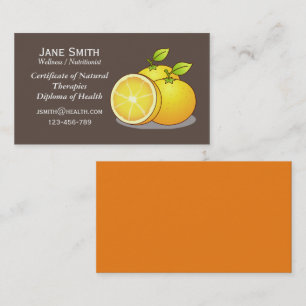 Wellness coach fruit Nutritionist freelance health Business Card