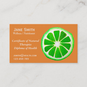 Wellness coach Nutritionist freelance health Business Card