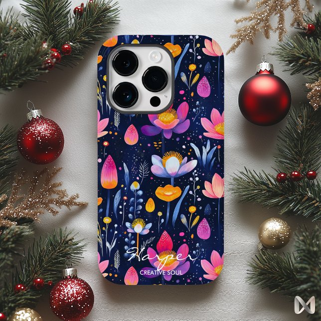 Wellness Creative Floral Design & Vibrant Colours Case-Mate iPhone Case (Creator Uploaded)