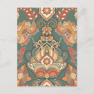 Wellness mandalas boho postcard