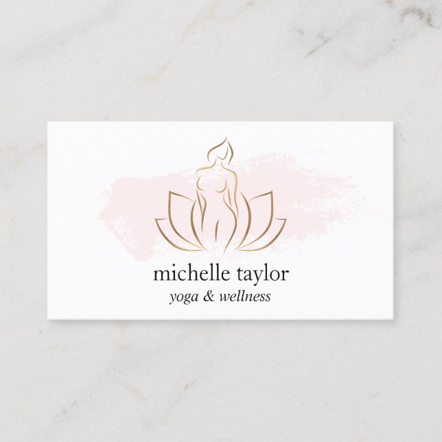 Wellness Massage Therapy Spa Yoga Instructor Coach Business Card (Front)