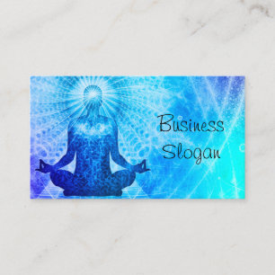 Wellness Meditation Blue Business Card