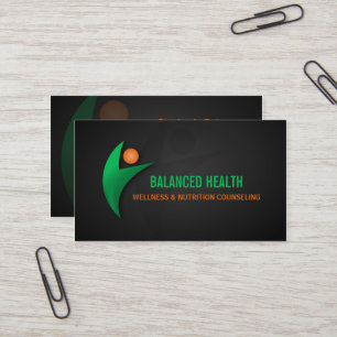 Wellness Nutrition and Fitness Coach Business Card
