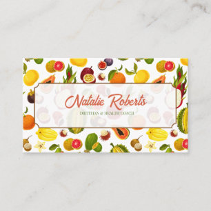 Wellness Nutrition Coach Appointment Business Card