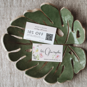 Wellness Referral Card Floral Referral Card