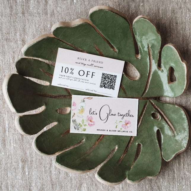 Wellness Referral Card Floral Referral Card (Creator Uploaded)