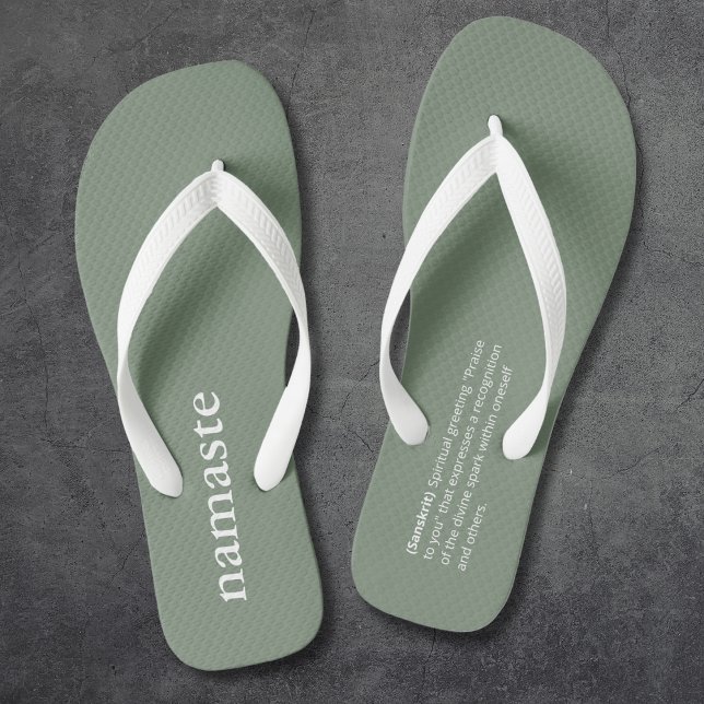 Wellness Simple Namaste Minimalist Yoga Teacher Thongs (Creator Uploaded)