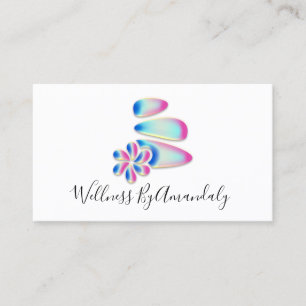 Wellness Spa Massage Therapy Reflexology Holograph Business Card