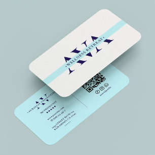 Wellness Therapist Fitness Coach Pastel Sky Blue Business Card