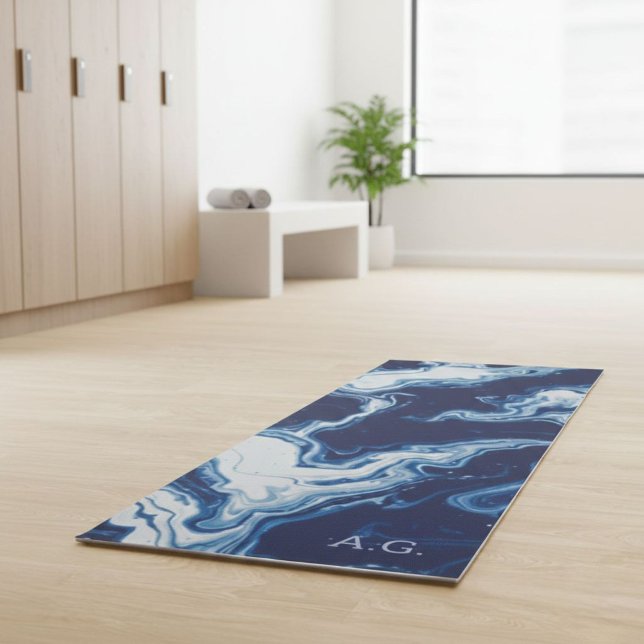 Wellness Waters Exercise Mat - Navy Blue Fluid  (Creator Uploaded)