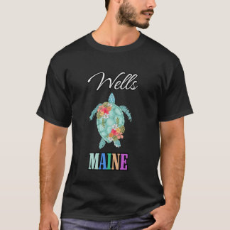 Wells Beach Turtle Maine Vacation Family Trip Matc T-Shirt