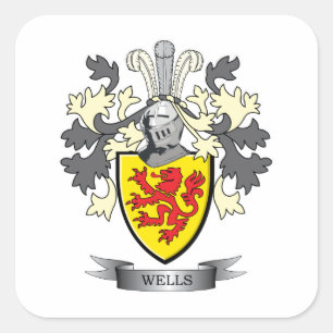 Wells Coat of Arms Square Sticker