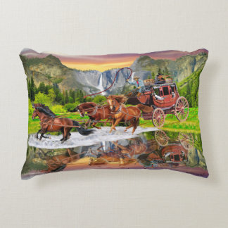 WELLS FARGO STAGECOACH DECORATIVE CUSHION