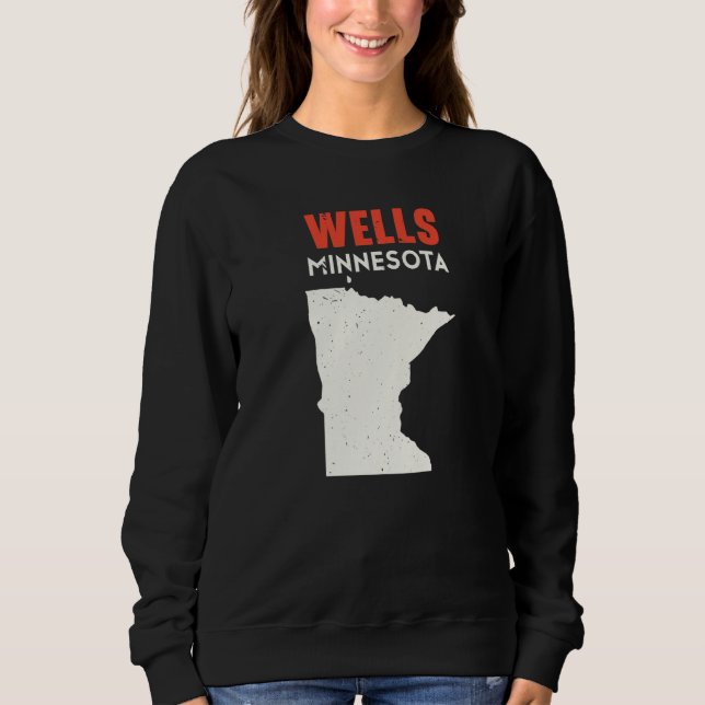 Wells Minnesota USA State America Travel Minnesota Sweatshirt (Front)