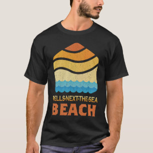 Wells next the Sea Beach  Norfolk  Retro Waves Gra T-Shirt