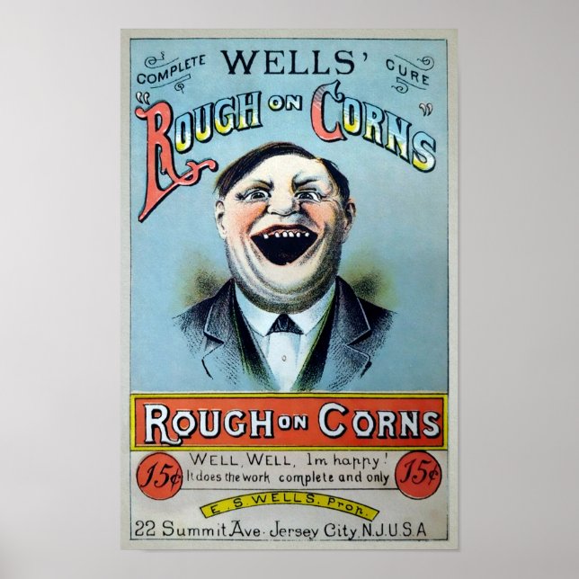Wells Rough on Corns Advertisement Poster (Front)